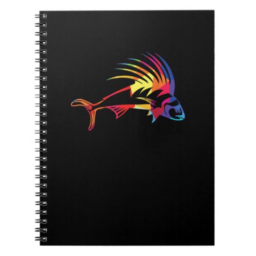 Rooster Fish Fishing Lover Notebook