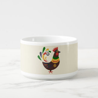 "Rooster" Folk Art Style Bowl