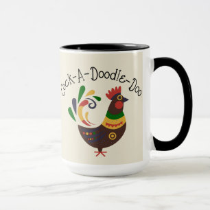 "Rooster" Folk Art Style Mug