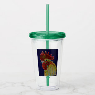 Rooster: Freestyle Head Acrylic Tumbler