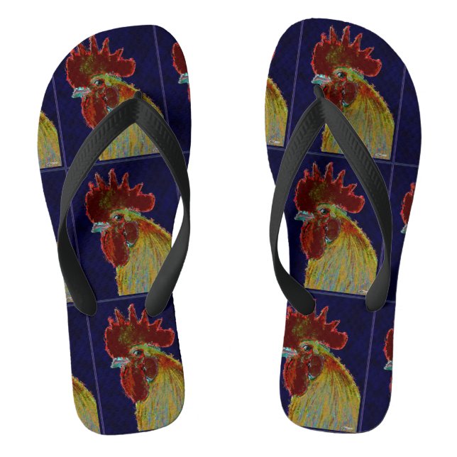 Rooster:  Freestyle Head Flip Flops (Footbed)