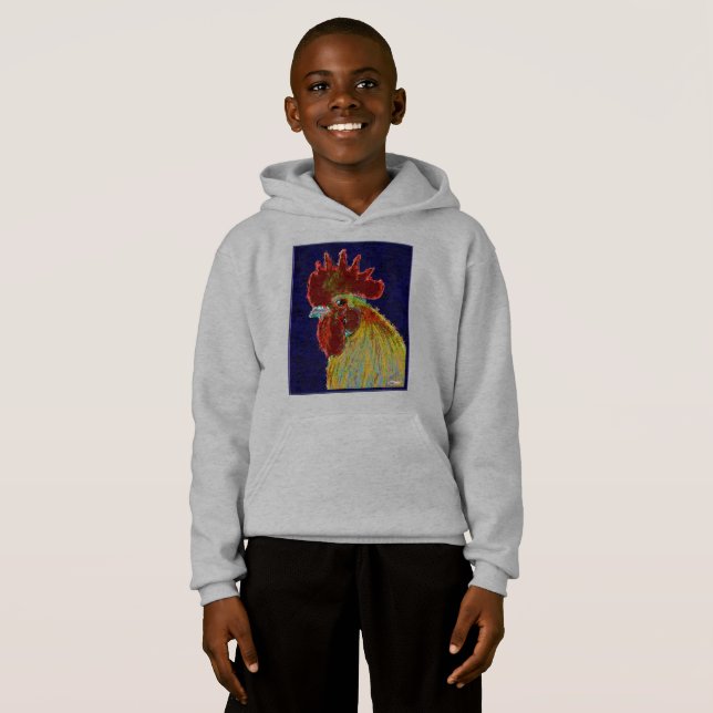 Rooster:  Freestyle Head Hoodie (Front Full)