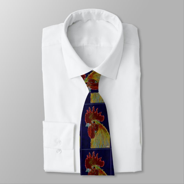 Rooster:  Freestyle Head Neck Tie (Tied)