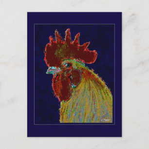 Rooster: Freestyle Head Postcard
