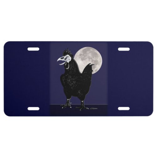Rooster Ghost License Plate