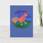 Rooster Greeting Card, Farm, Chicken, Personalize Card