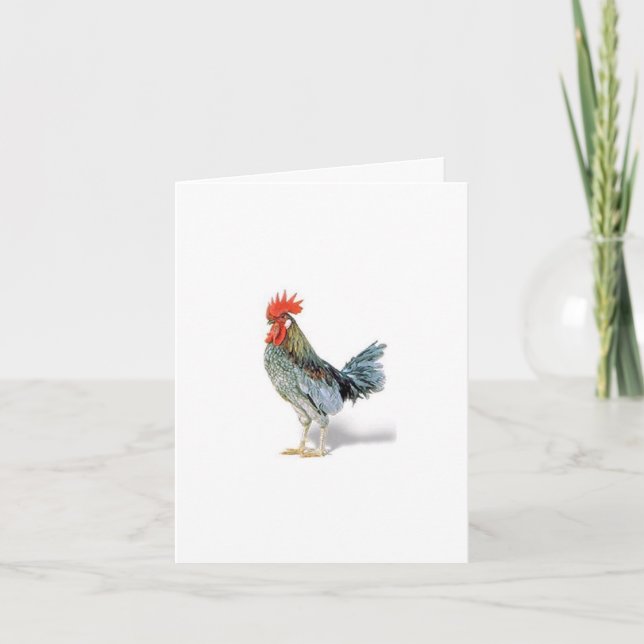 Rooster Greetings Card (Front)