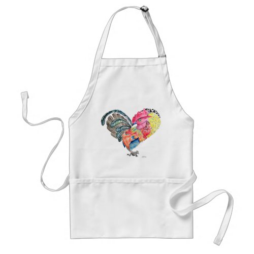 rooster heartimal apron