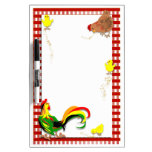 Rooster, Hen and chicks Dry Erase Board
