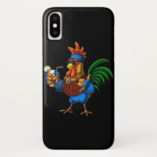 Rooster Hippie iPhone X Case