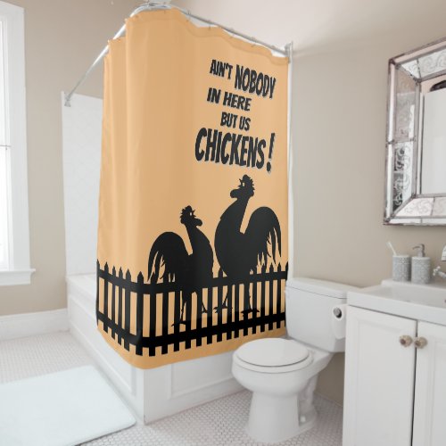 Rooster Humor Fun Gift Shower Curtain