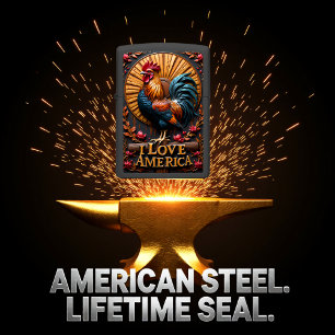 Rooster I Love America Farm Relief Zippo Lighter