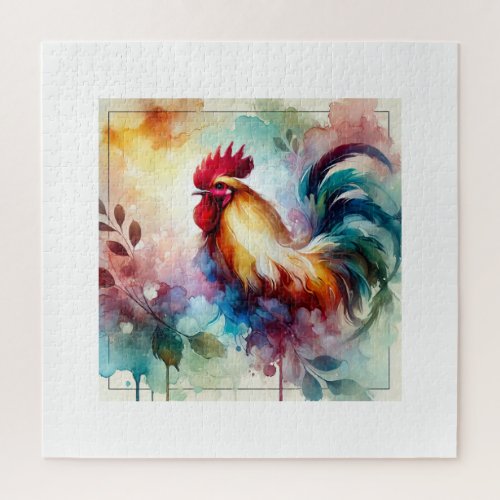 Rooster in a Colorful Serenity 050724AREF113 _ Wat Jigsaw Puzzle