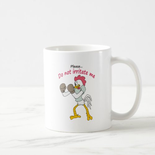 Rooster in gloves coffee mug