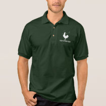 Rooster in Silhouette Cock-A-Doodle-Doo Polo Shirt
