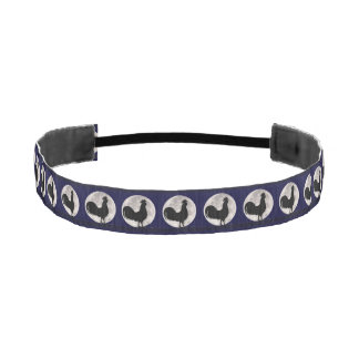 Rooster in the Moonlight Athletic Headband