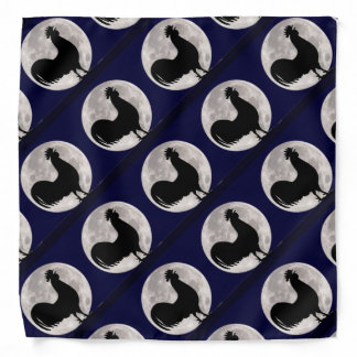 Rooster in the Moonlight Bandana