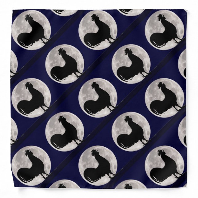 Rooster in the Moonlight Bandana (Front)