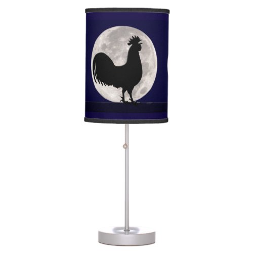 Rooster in the Moonlight Table Lamp