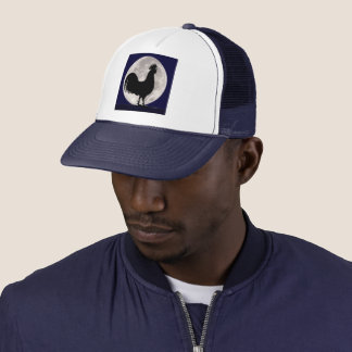 Rooster in the Moonlight Trucker Hat