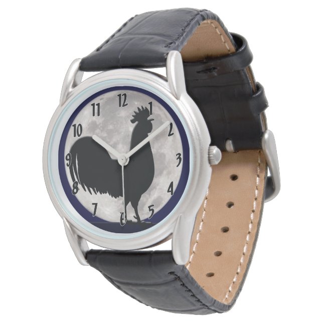 Rooster in the Moonlight Watch (Angled)