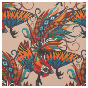 rooster ink beige fabric