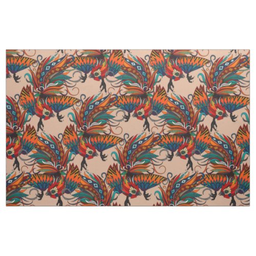rooster ink beige fabric