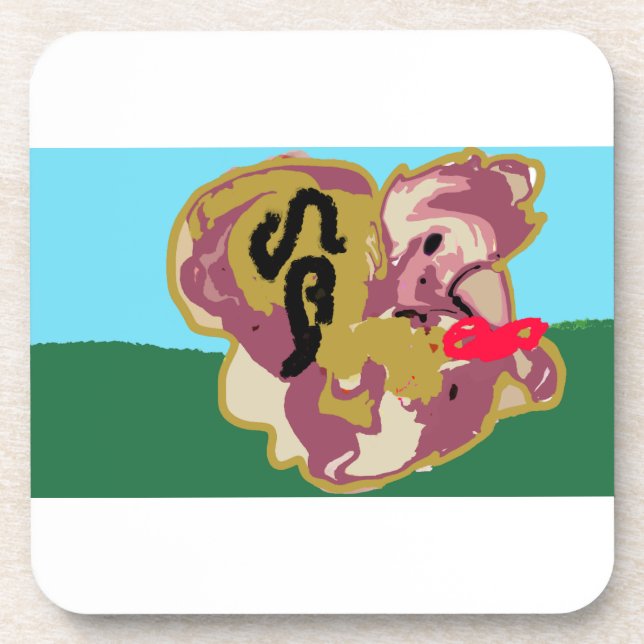 Rooster joy beverage coaster (Front)