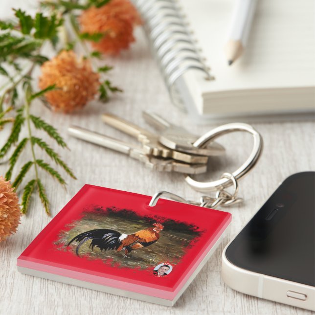 Rooster Keychain (Front Right)