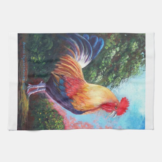 Rooster Kitchen Towel (Horizontal)