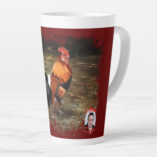 Rooster Latte Mug (Right Angle)