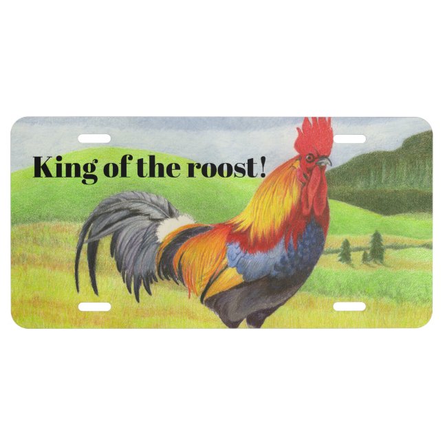 Rooster License Plate (Front)