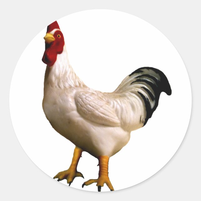Rooster lt 2010 The MUSEUM Zazzle Gifts Classic Round Sticker (Front)
