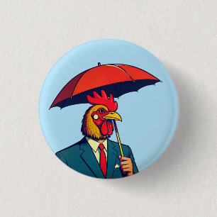 Rooster man button