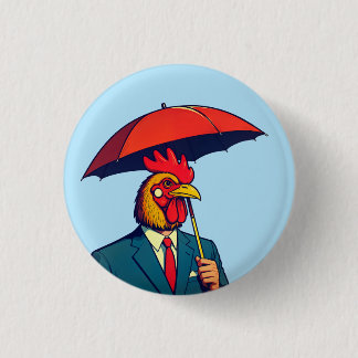 Rooster man button