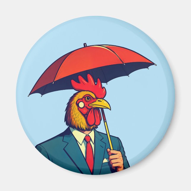 Rooster man magnet (Front)