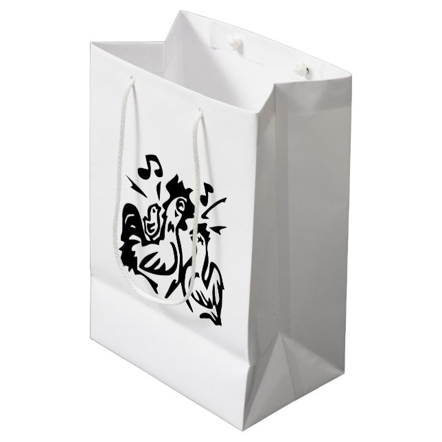 Rooster Medium Gift Bag (Front Angled)