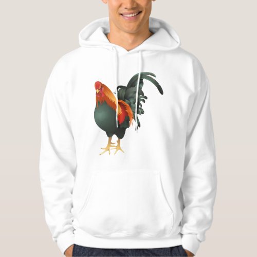 Rooster Mens Hoodie