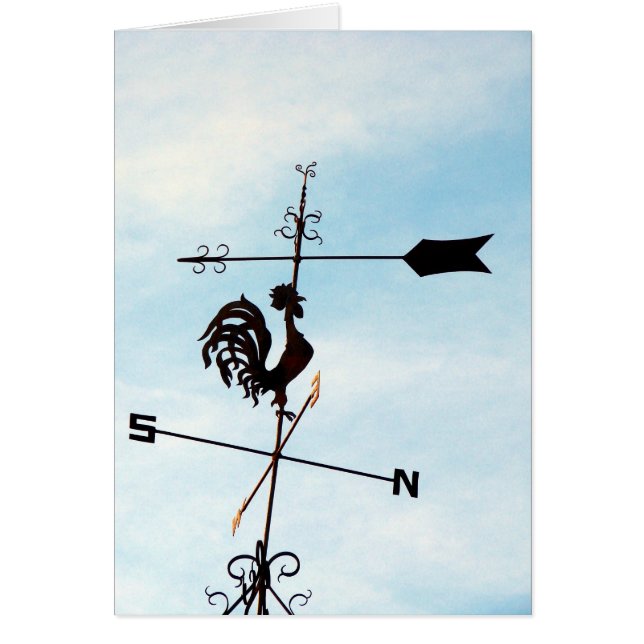 Rooster Metal Art Weathervain Cards (Front)