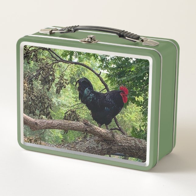 Rooster Metal Lunch Box (Front)