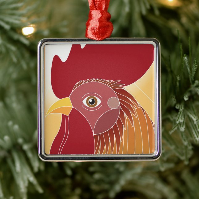 Rooster Metal Ornament (Tree)