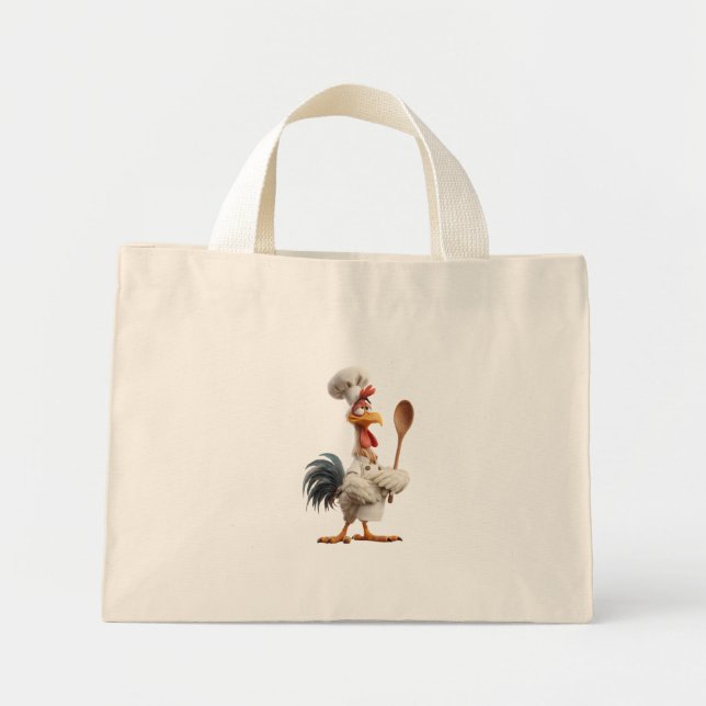 Rooster Mini Tote Bag (Front)