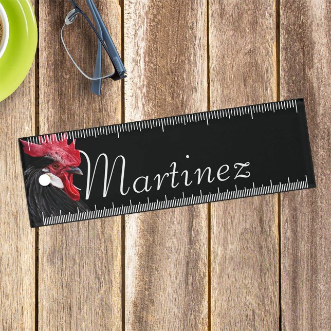 Rooster Name Red White Black Chicken Rural Farm Ruler (Creator Uploaded)