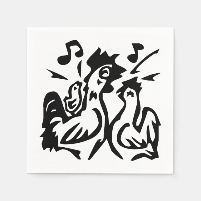 Rooster  napkins (Front)
