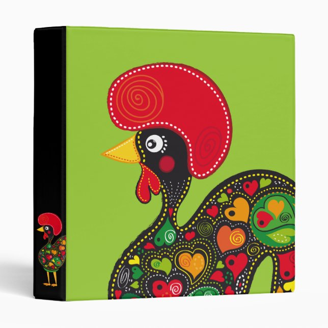 Rooster of Barcelos Nr02 - Galo de Barcelos Binder (Front/Spine)