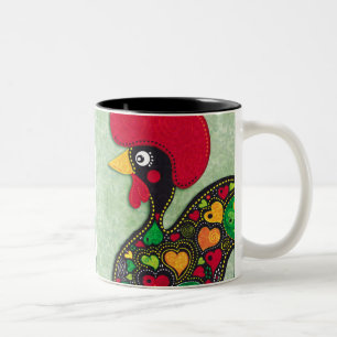 Rooster of Portugal Two-Tone Coffee Mug