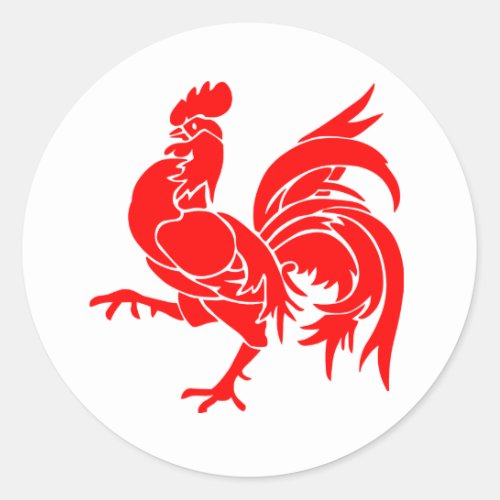 Rooster of Wallonia Classic Round Sticker