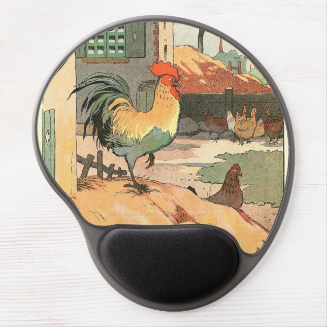 Rooster on the Farm Gel Mouse Pad (Front)