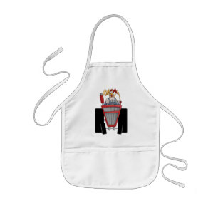 Rooster On Tractor Kids' Apron