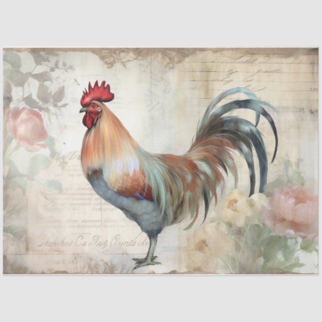 Rooster one tissue paper (Front)